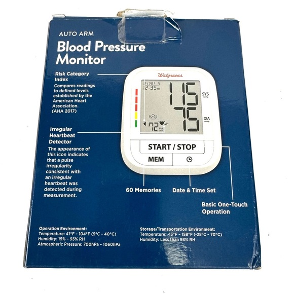Walgreens Auto Upper Arm Blood Pressure Monitor - One Size - Works! - Picture 3 of 3
